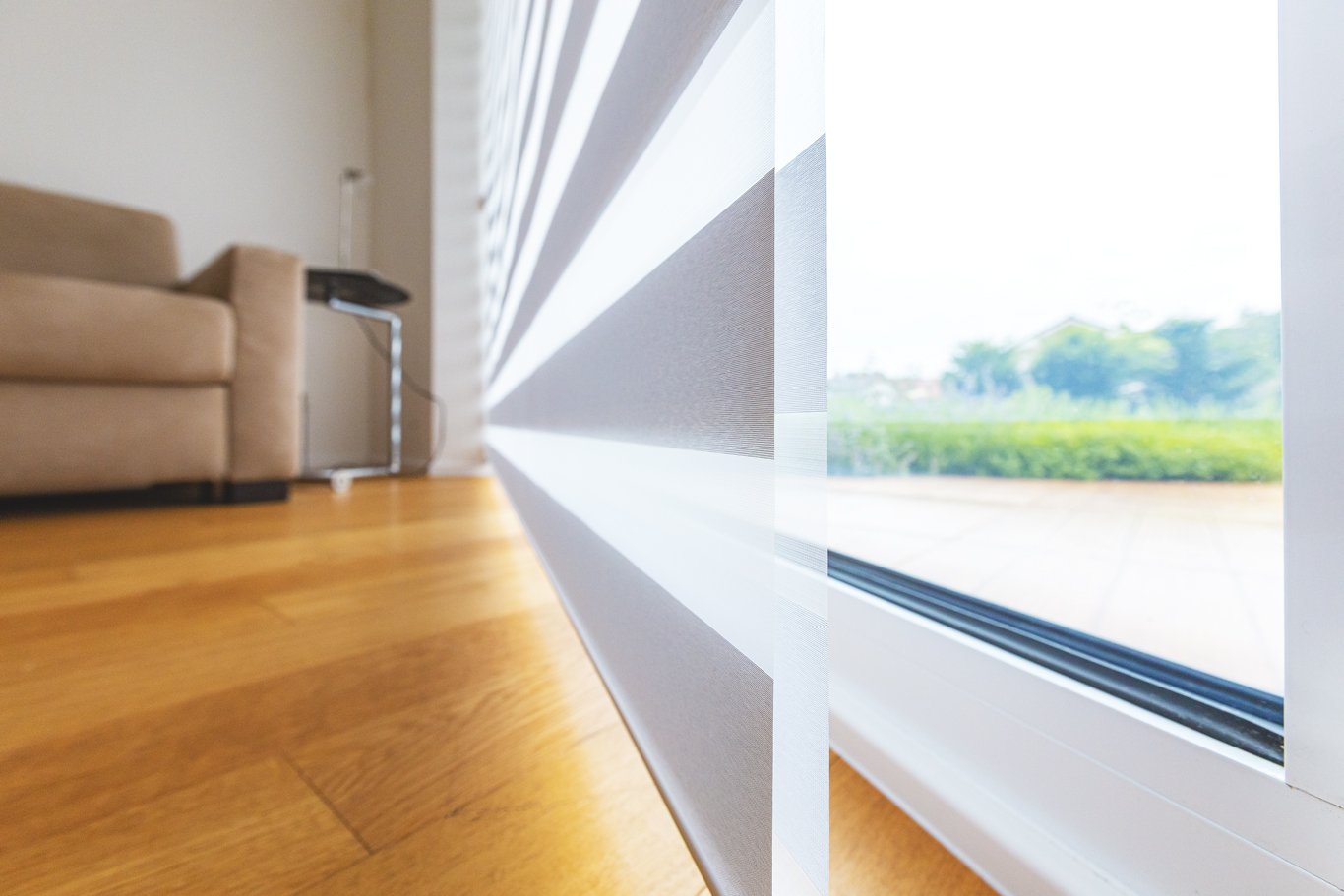 interiérové žaluzie zebra v Průhonicích detail